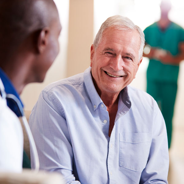 doctor talking to patient